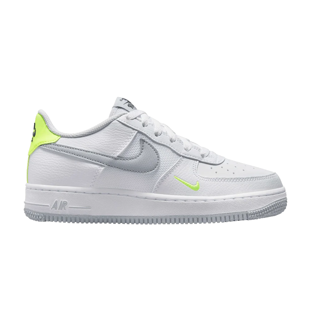 Krossovki-Nike-Air-Force-1-GS-White-Wolf-Grey-Volt