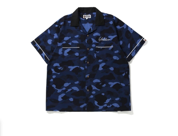 Рубашка BAPE Color Camo Sta SS Shirt Blue