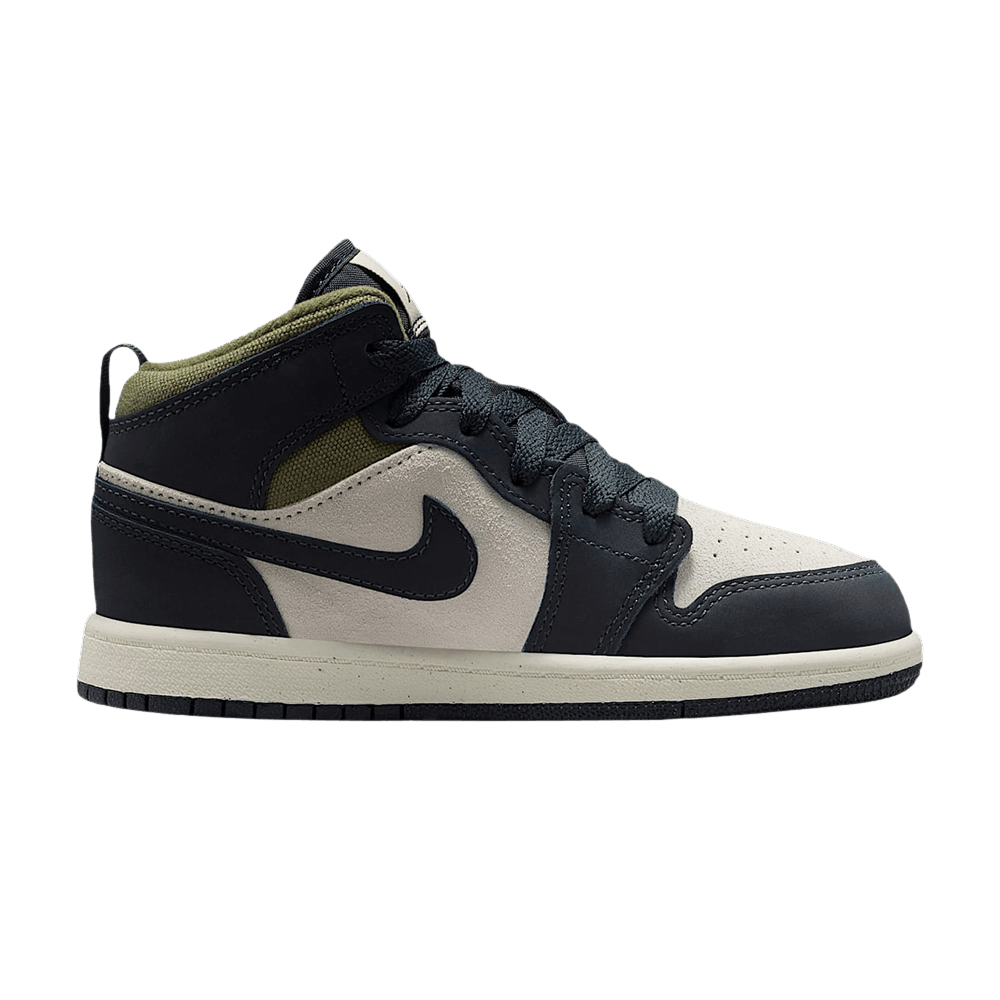 Кроссовки Air Jordan 1 Mid SE PS 'Light Orewood Brown Medium Olive'