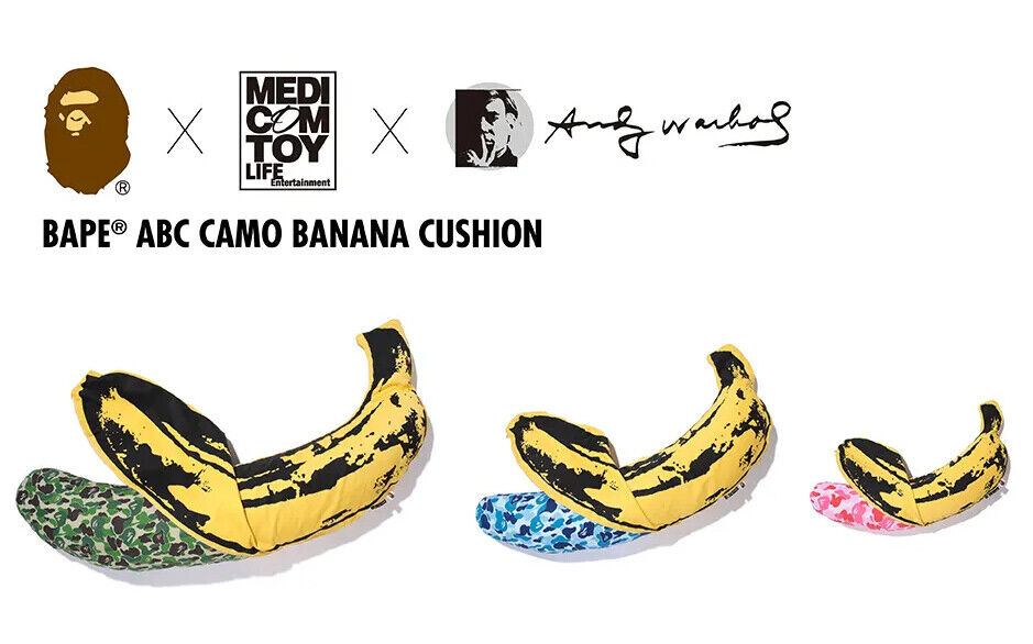 Мягкая подушка BAPE ABC Camo Andy Warhol Banana
