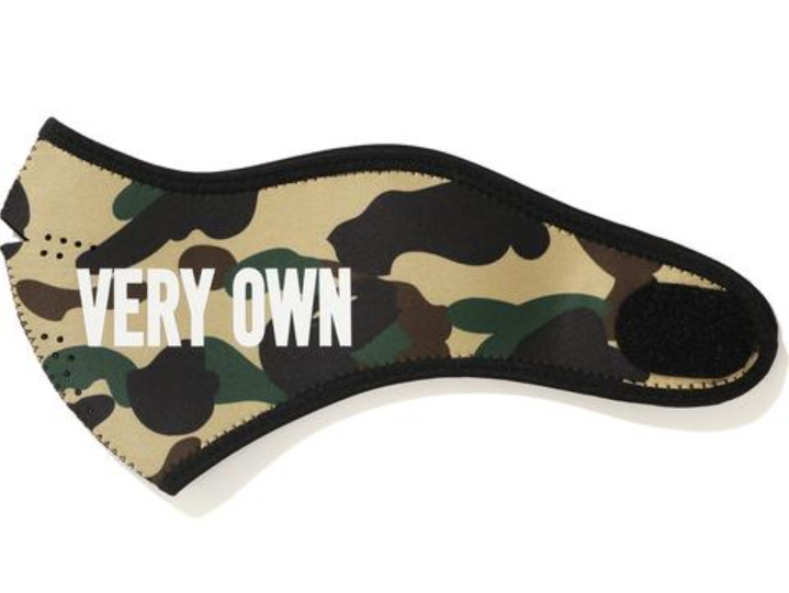 Маска BAPE x OVO 1st Camo Mask Yellow