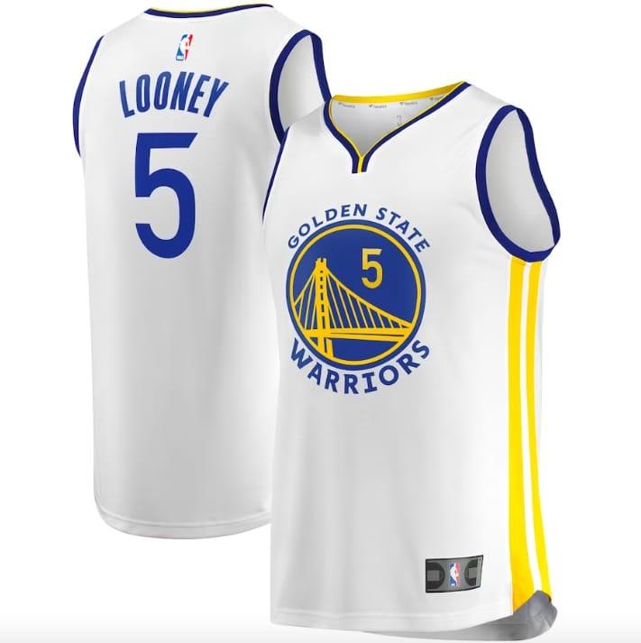 Баскетбольная джерси Golden State Warriors #5 Kevon Looney Fast Break Association White Jersey