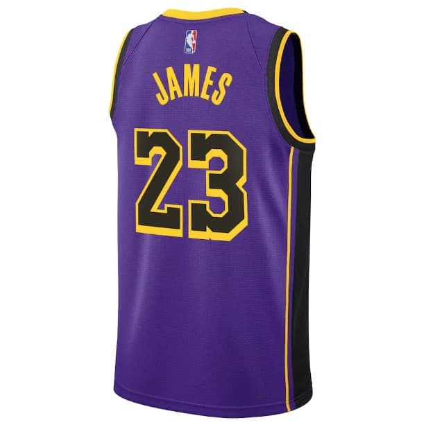 Баскетбольная джерси 2023-24 Los Angeles Lakers LeBron James #23 Swingman Statement Edition Purple Jersey