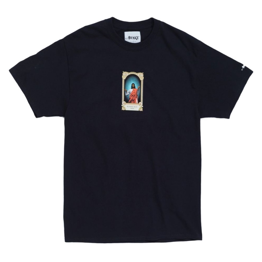 Футболка Awake Slapbox With Jesus Tee Black