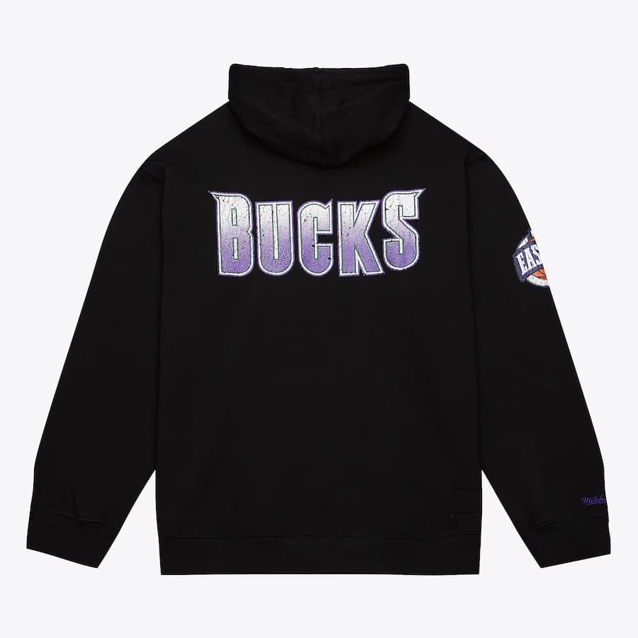 Худи Mitchell & Ness Black Milwaukee Bucks Team OG Fleece Pullover Hoodie