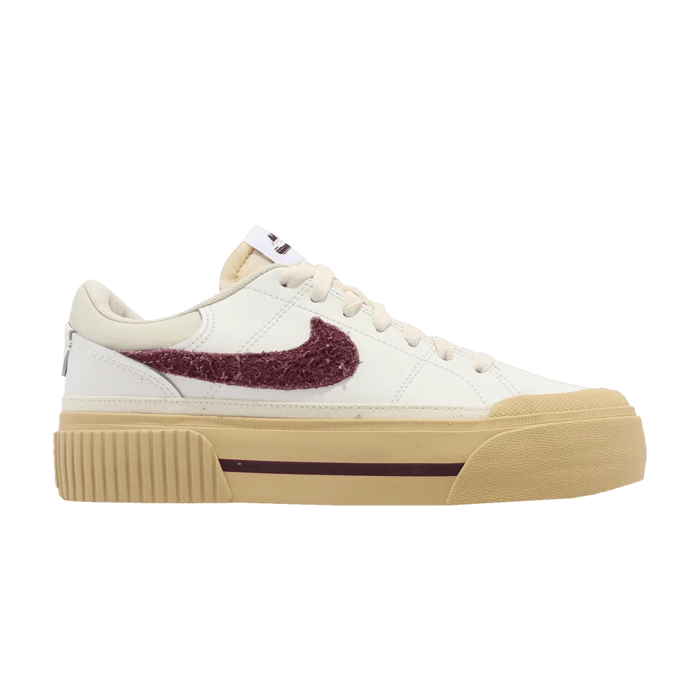 Кроссовки Nike Wmns Court Legacy Lift 'Sail Dark Beetroot'