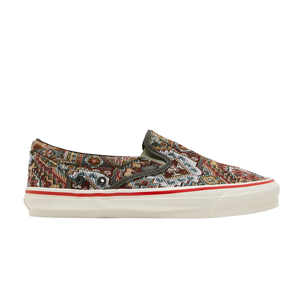 Кроссовки Vans Nigel Cabourn x OG Classic Slip-On LX 'Carpet Green Mix'