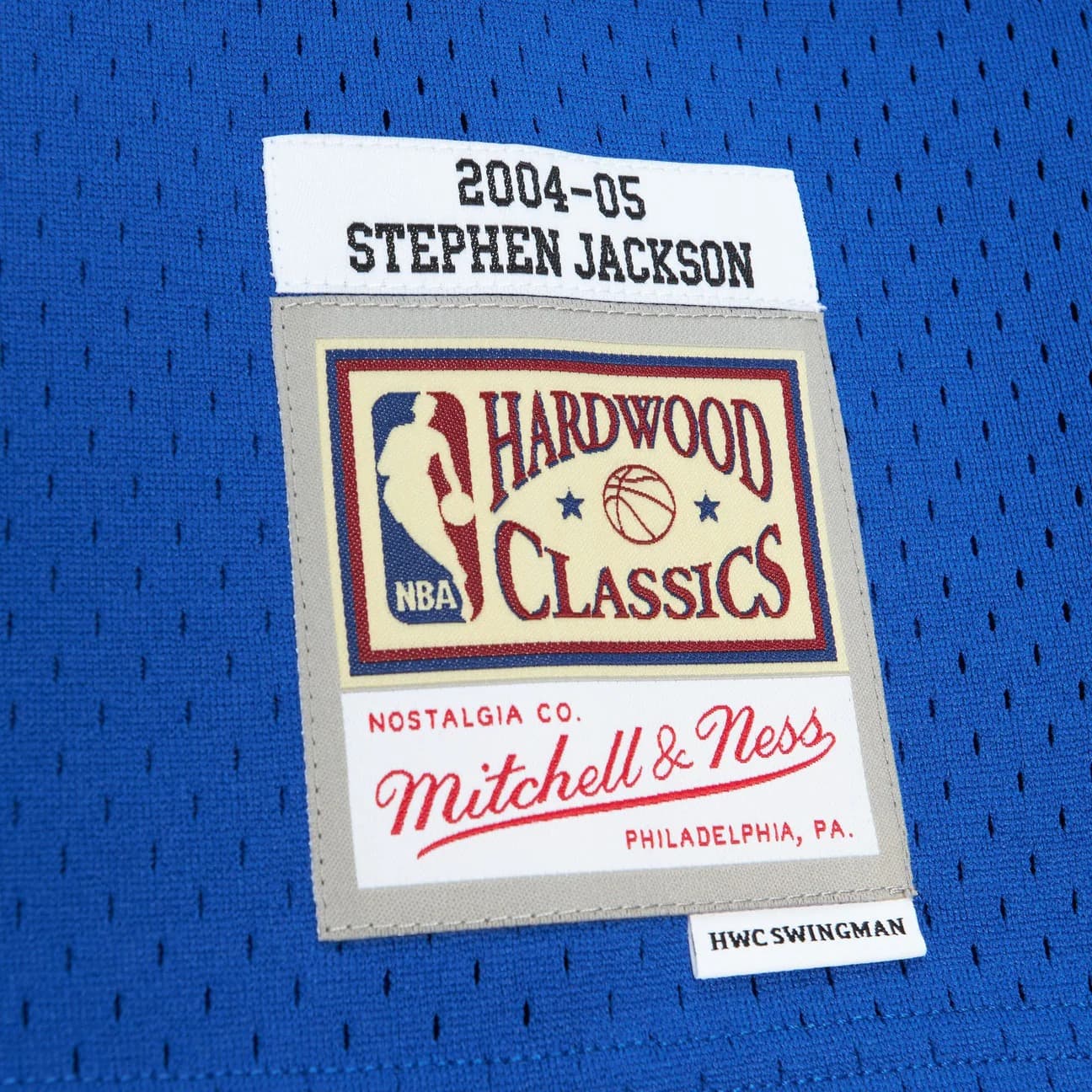 Баскетбольная джерси 2004-05 Indiana Pacers Stephen Jackson #1 Swingman Hardwood Classics Blue Jersey
