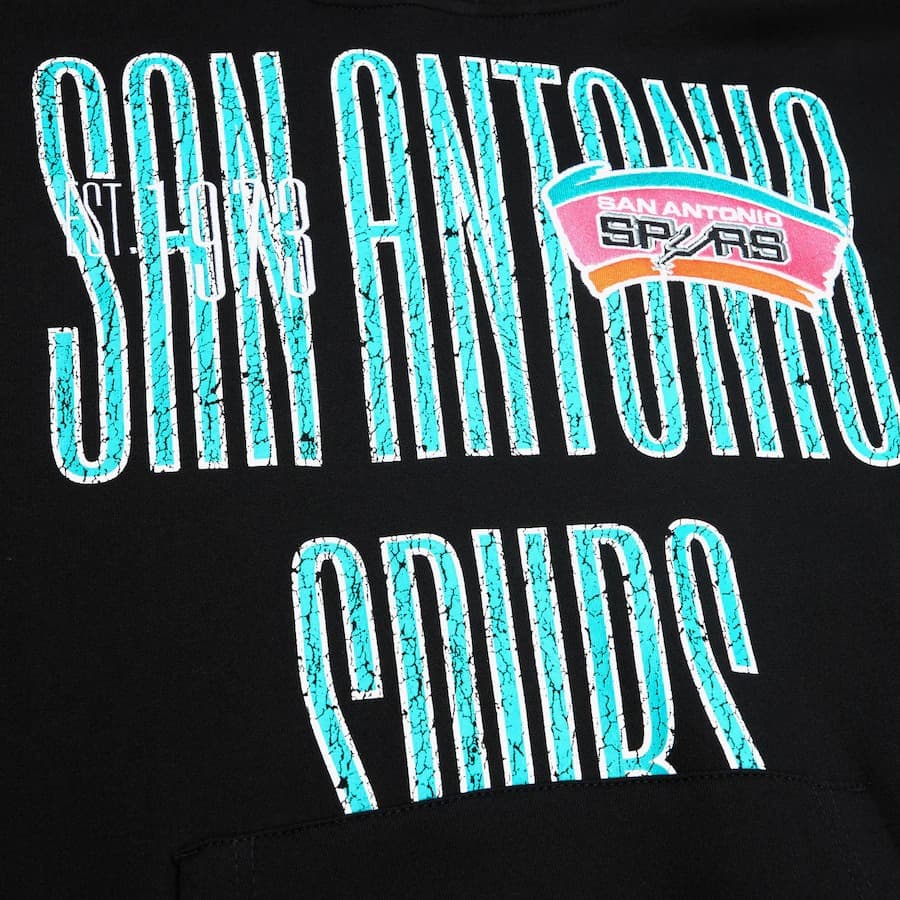 Худи Mitchell & Ness Black San Antonio Spurs Team OG Fleece Pullover Hoodie