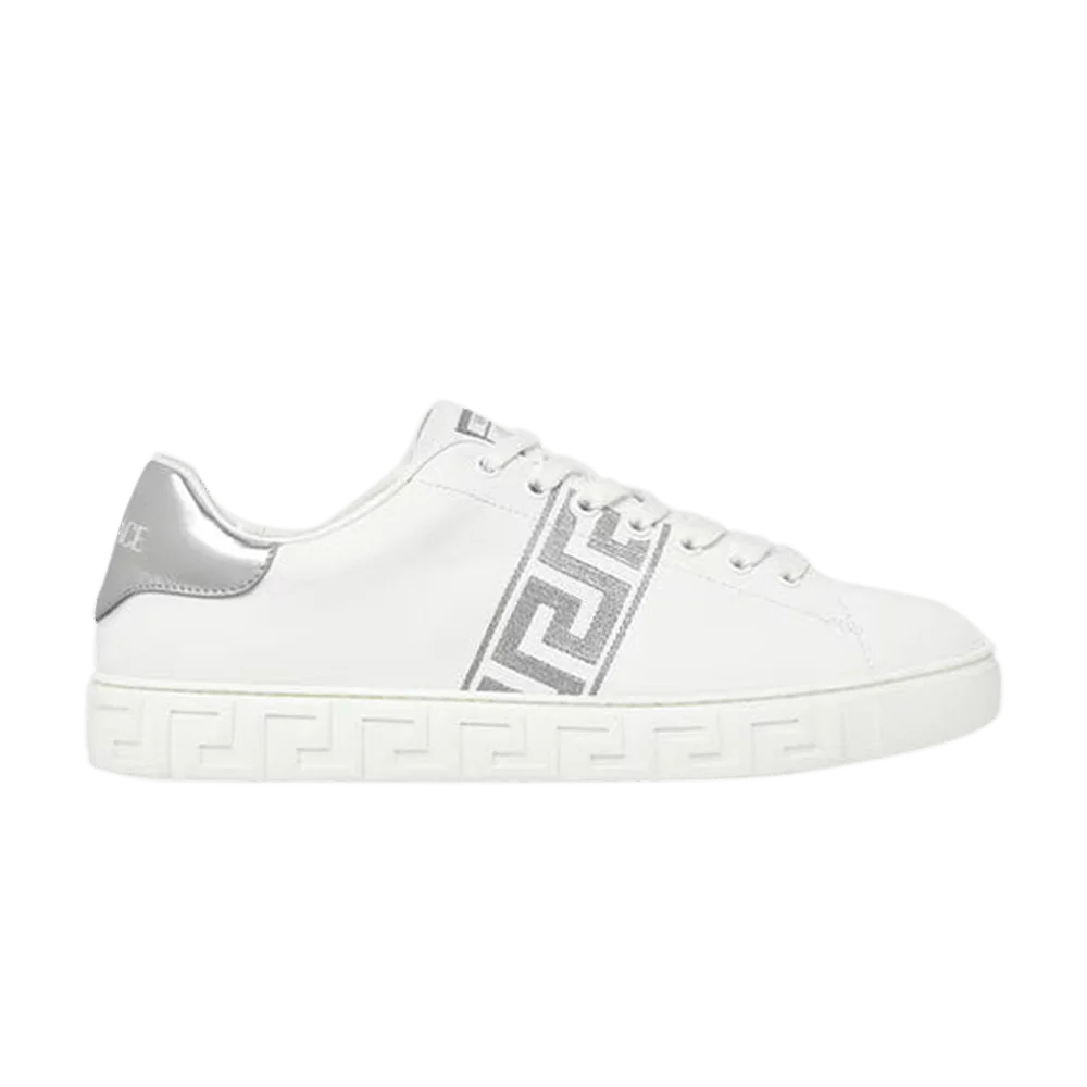 Кроссовки Versace Embroidered Greca Sneaker 'White Silver Palladium'