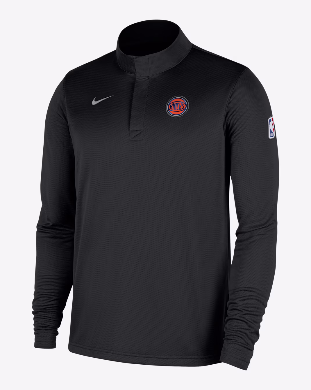 Мужской тренировочный лонгслив Nike NBA New York Knicks Black/Flat Silver