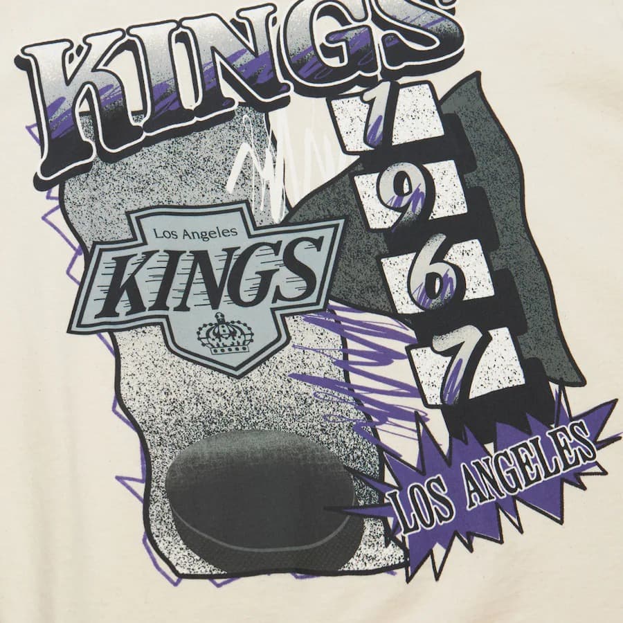 Mitchell-Ness-Natural-Los-Angeles-Kings-Vintage-Hockey-Overspray-T-Shirt-2