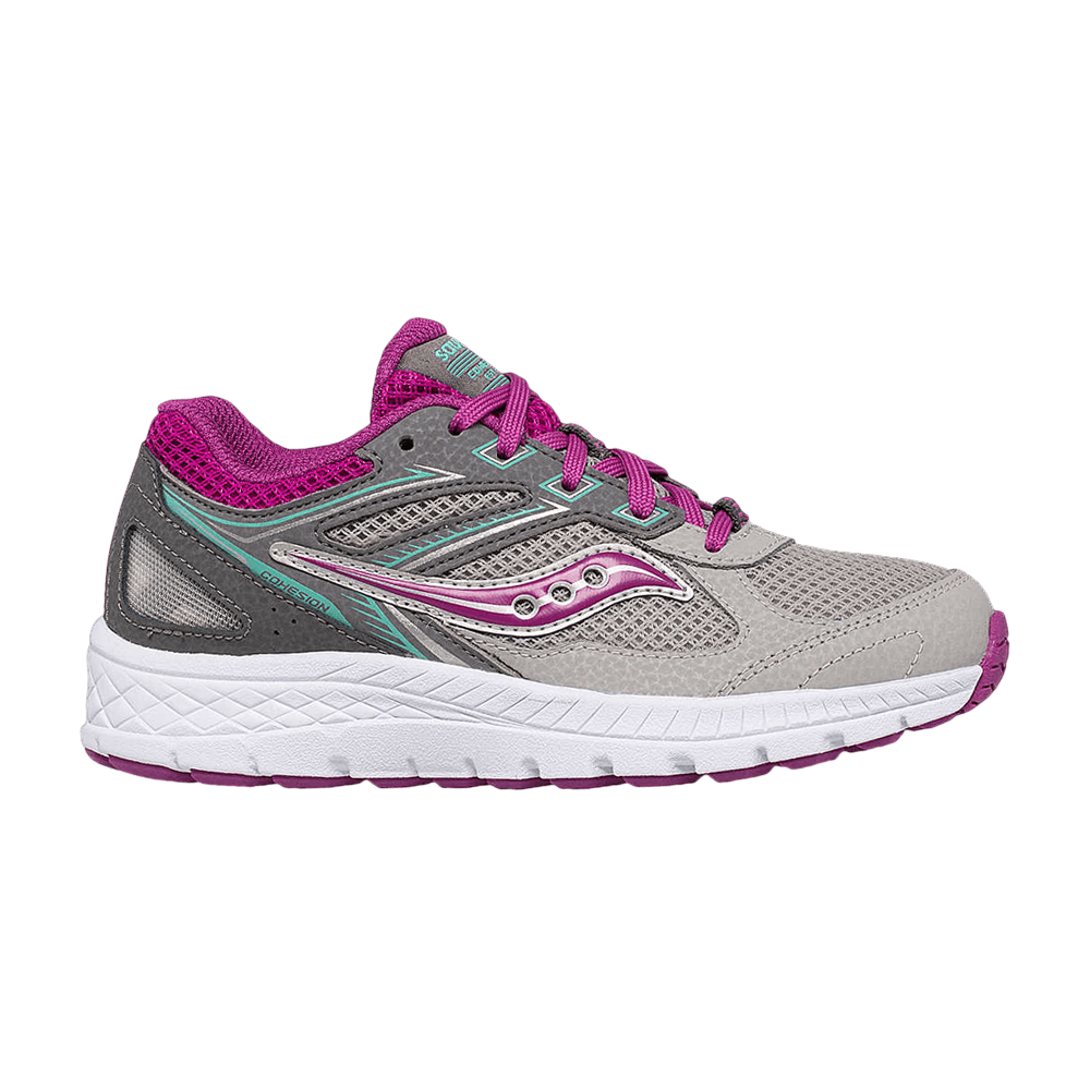 Кроссовки Saucony Cohesion 14 Lace Big Kid 'Grey Fuchsia'