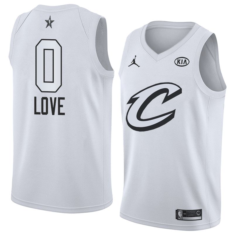 Баскетбольная джерси 2018 All-Star Cavaliers Kevin Love #0 White Swingman Jersey