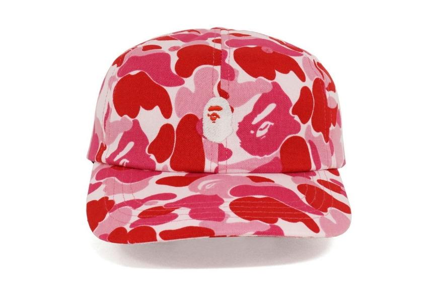 Бейсболка BAPE ABC Camo Ape Head Panel Cap Pink