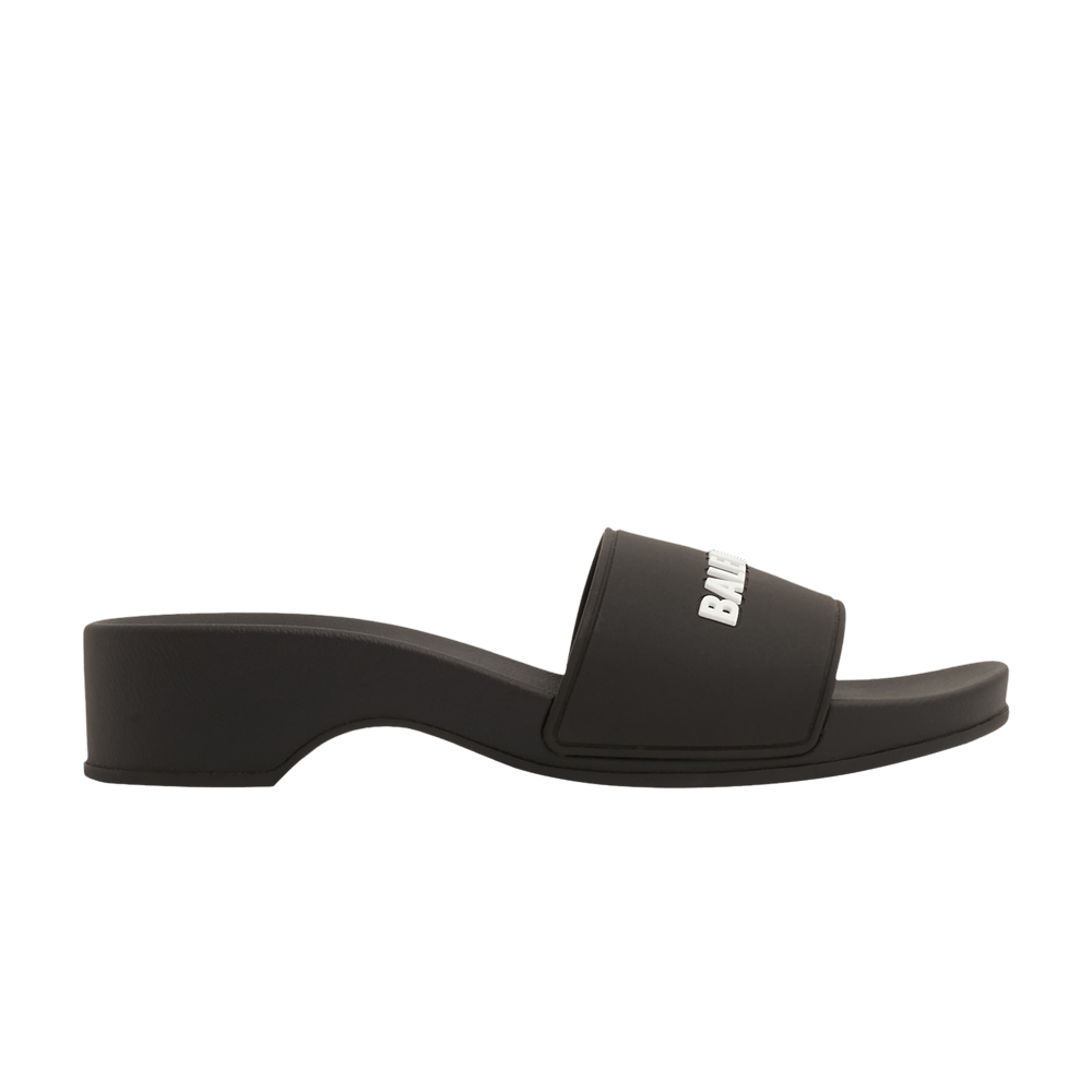 Balenciaga Wmns Pool Wedge Slide 'Black White'