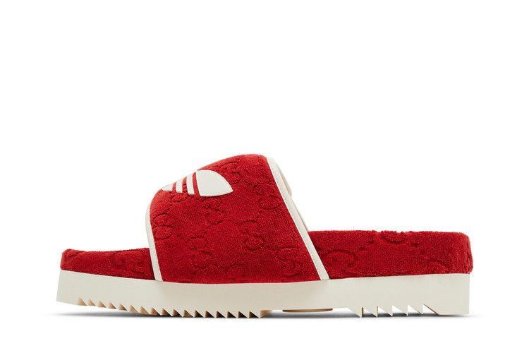 Сандалии Adidas x Gucci GG Platform Sandal 'Red Cotton Sponge'