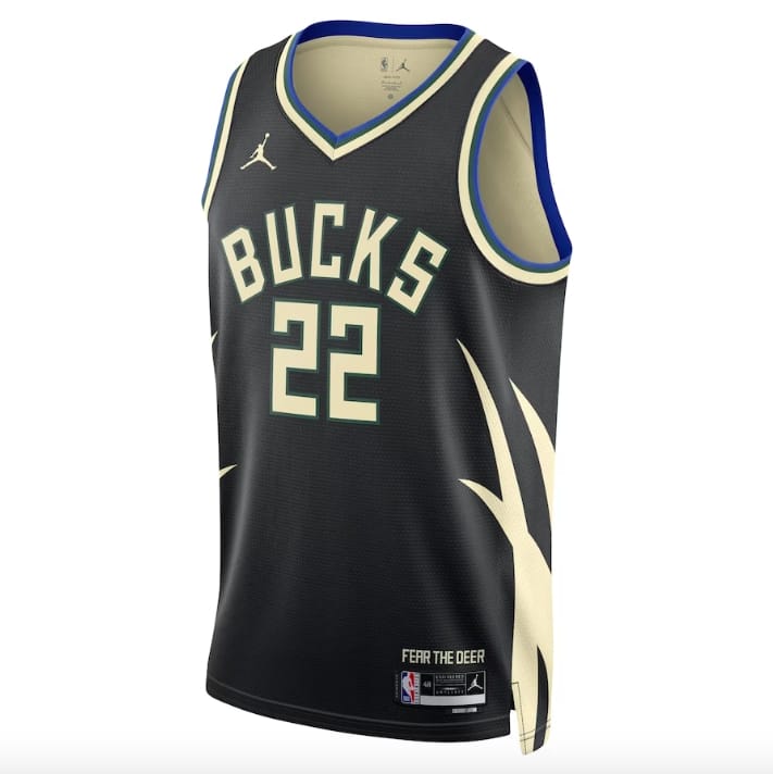 2022-23-Milwaukee-Bucks-22-Khris-Middleton-Swingman-Statement-Black-Jersey-2