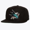 Mitchell-Ness-Black-San-Jose-Sharks-Sweet-Suede-Snapback-Hat-100x100