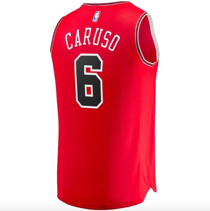 Баскетбольная джерси 2021-22 Chicago Bulls #6 Alex Caruso Fast Break  Icon Red Jersey