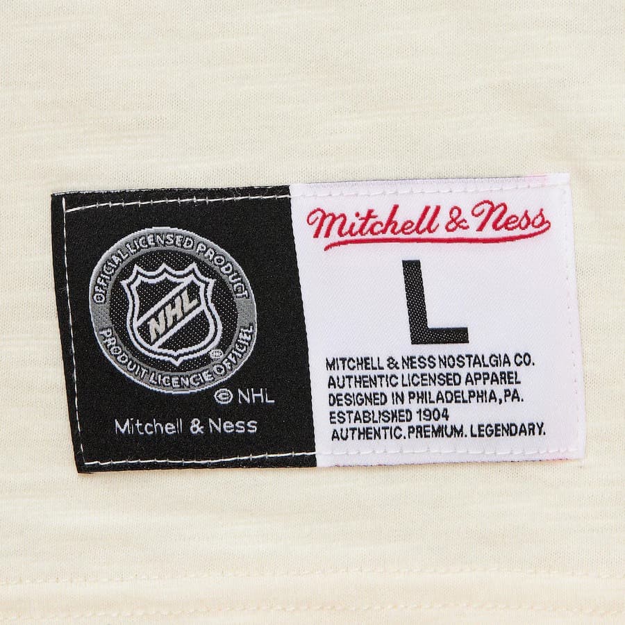 Лонгслив Mitchell & Ness Cream Detroit Red Wings Legendary Slub Raglan Long Sleeve T-Shirt