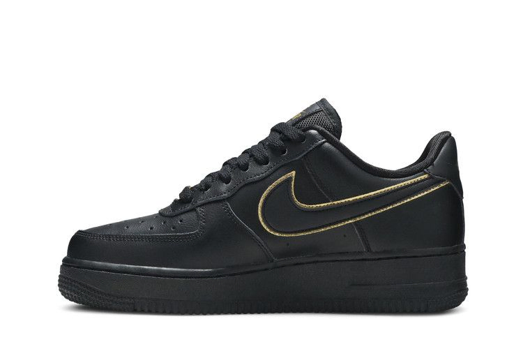 Кроссовки Nike Wmns Air Force 1 Low '07 Essential 'Black Gold Swoosh'