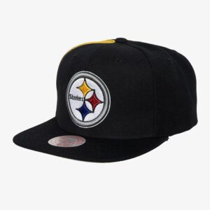 Mitchell-Ness-Black-Pittsburgh-Steelers-Tapestry-Snapback-Hat-300x300
