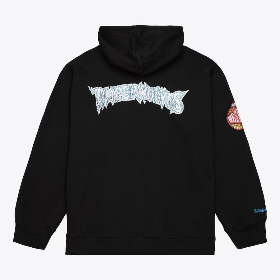 Худи Mitchell & Ness Black Minnesota Timberwolves Team OG Fleece Pullover Hoodie