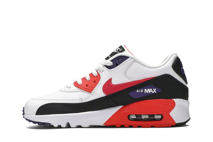 Кроссовки Nike Air Max 90 Leather GS 'White Bright Crimson'