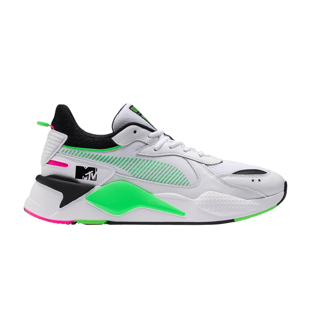Кроссовки MTV x Puma RS-X Tracks '80s - White Fluro Green'