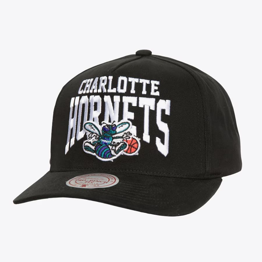 Mitchell-Ness-Black-Charlotte-Hornets-Hardwood-Classics-Big-Time-Pro-Snapback-Hat