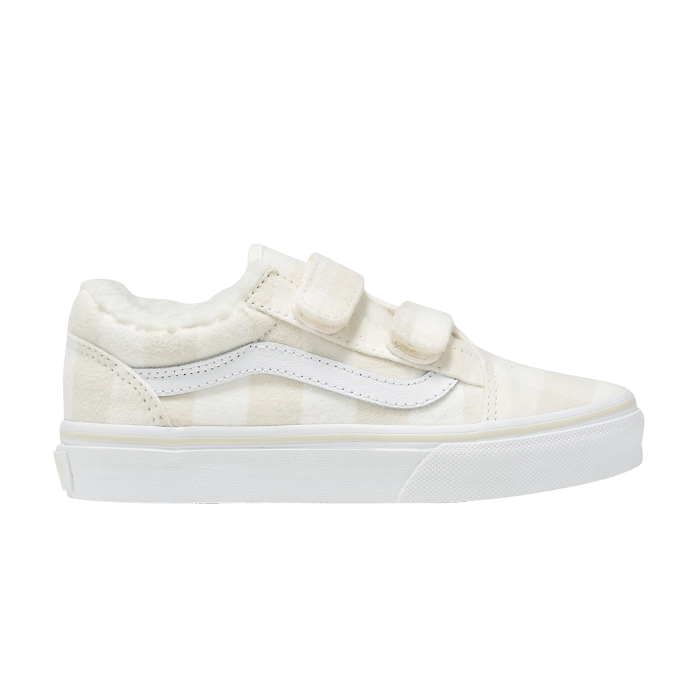 Кроссовки Vans Slip-On V Sherpa Kids 'Plaid - Marshmallow'