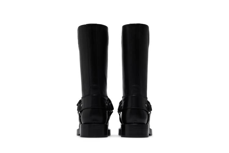 Burberry Wmns Leather Saddle Low Boot 'Black'