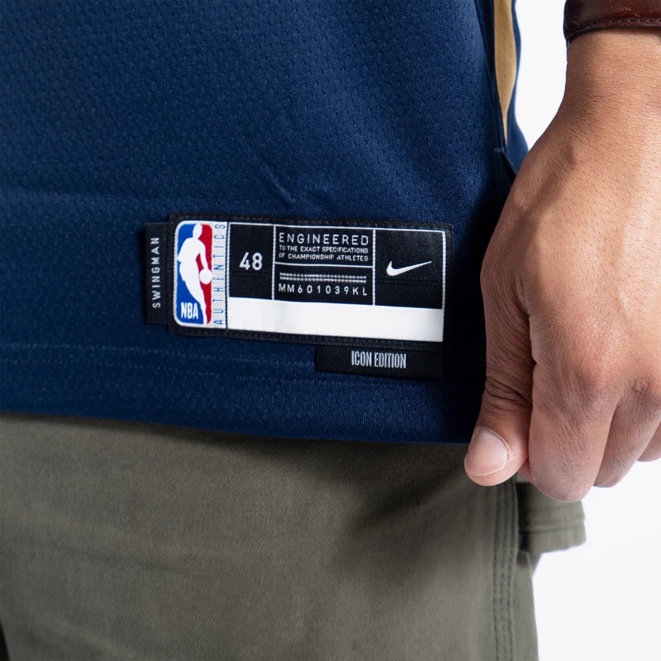 Баскетбольная джерси 2023-24 New Orleans Pelicans Zion Williamson #1 Swingman Icon Edition Navy Jersey