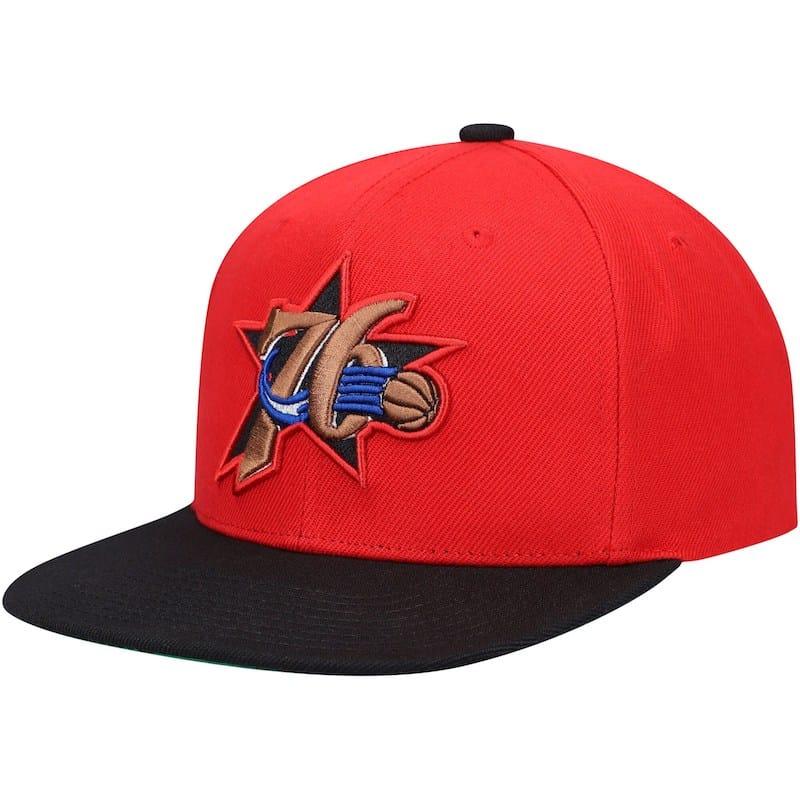 Кепка Men's Mitchell & Ness Royal Philadelphia 76ers Hardwood Classics XL Wordmark Snapback Hat
