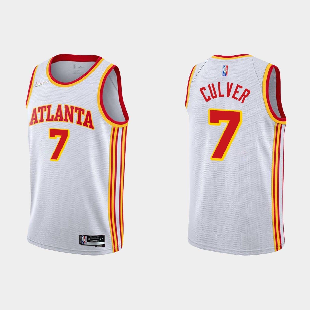 Баскетбольная джерси NBA 75th Anniversary Atlanta Hawks #7 Jarrett Culver Association White Jersey