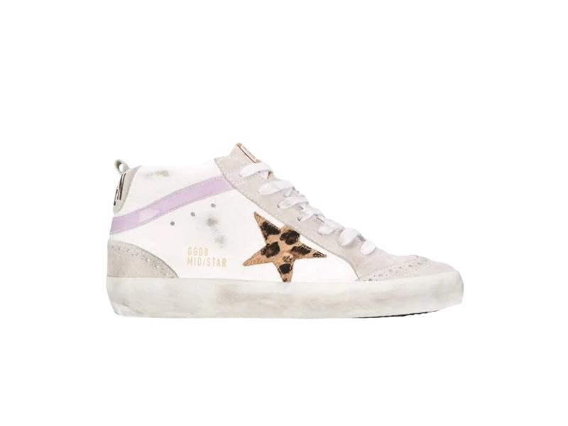 Кроссовки Golden Goose Wmns Mid Star White Leopard