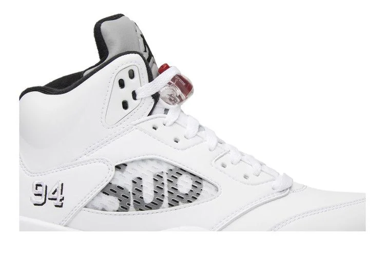 Кроссовки Supreme x Air Jordan 5 Retro 'White'