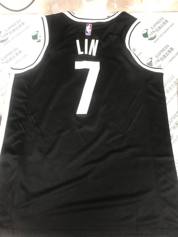 Баскетбольная джерси adidas Jeremy Lin 7 Brooklyn Nets Replica Black