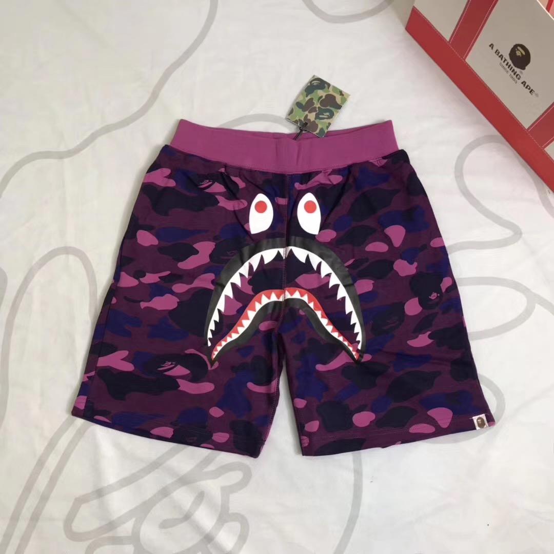 BAPE-Color-Camo-Shark-Sweat-Shorts-Purple-3