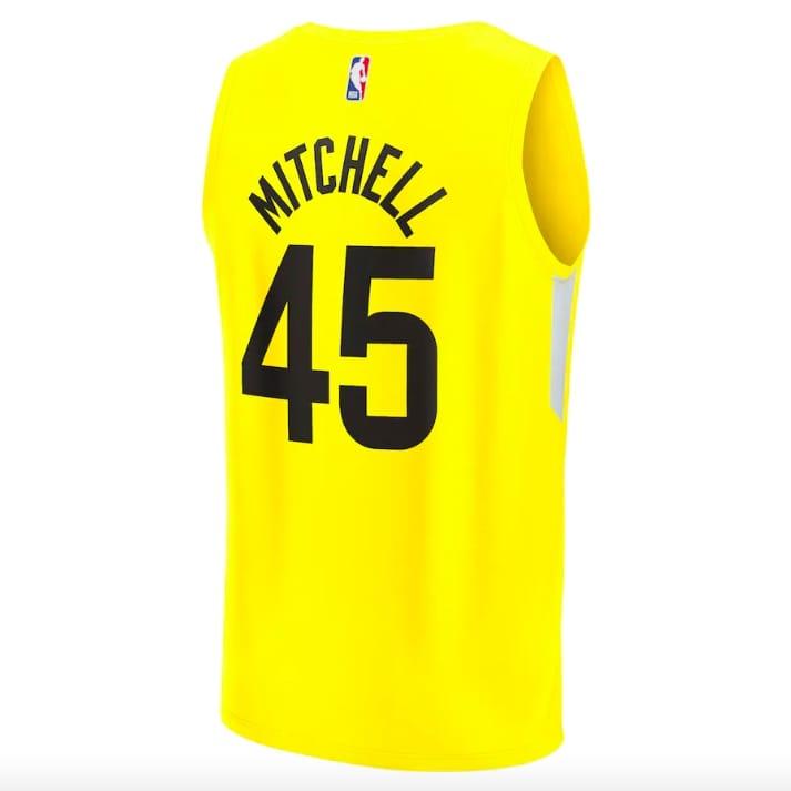 2022-23-Utah-Jazz-45-Donovan-Mitchell-Fast-Break-Icon-Yellow-Jersey-2