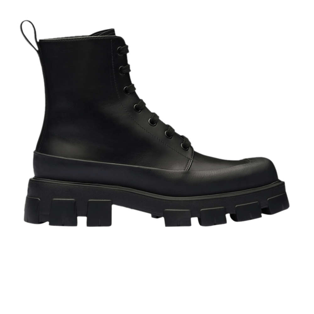 Кроссовки Prada Monolith Leather Ankle Boot 'Black'