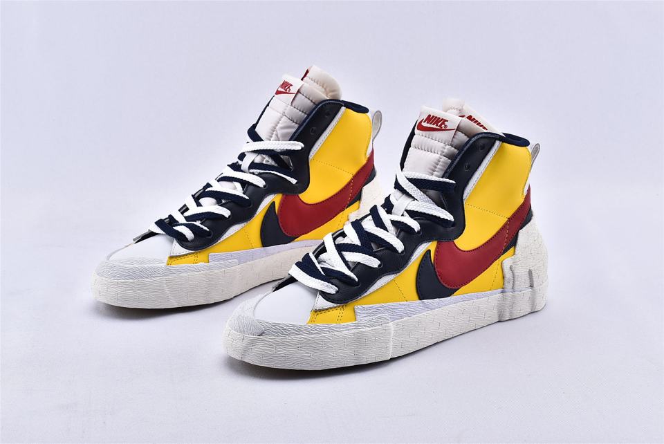 Кроссовки sacai x Nike Blazer Mid Maize Navy