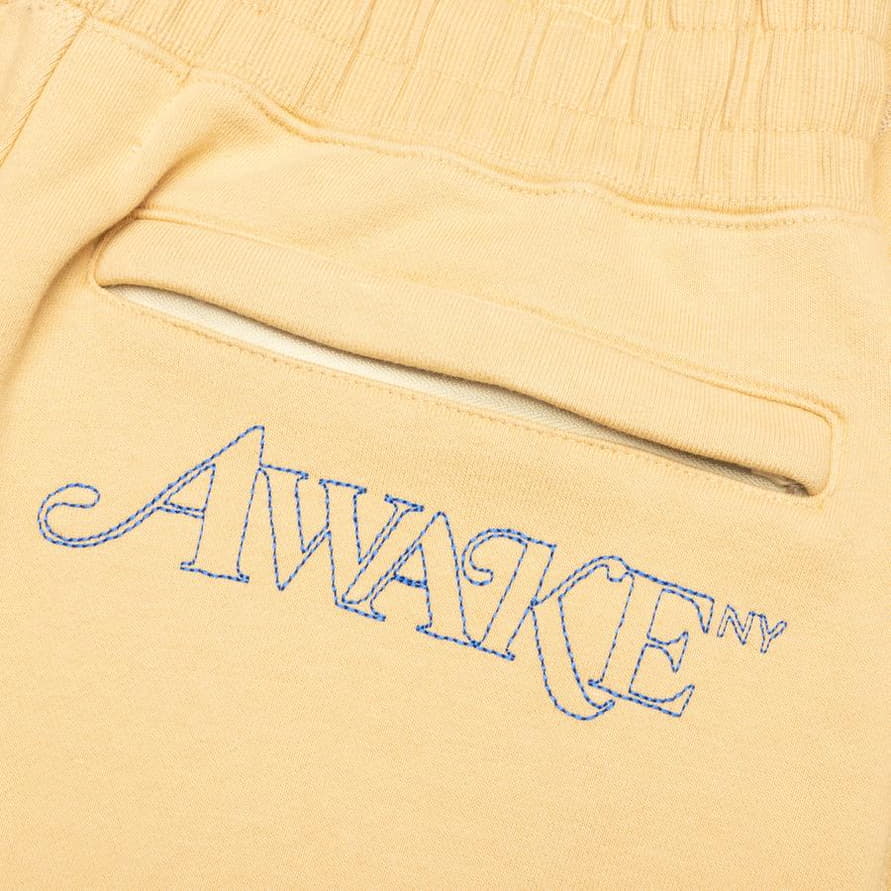 Спортивные штаны Awake Classic Outline Logo Paneled Embroidered Sweatpant Mustard