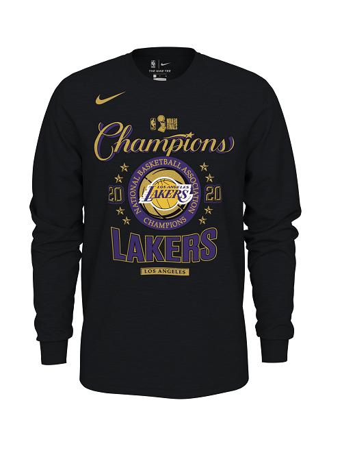 Футболка 2020 Los Angeles Lakers NBA Champions Locker Room Longsleeve