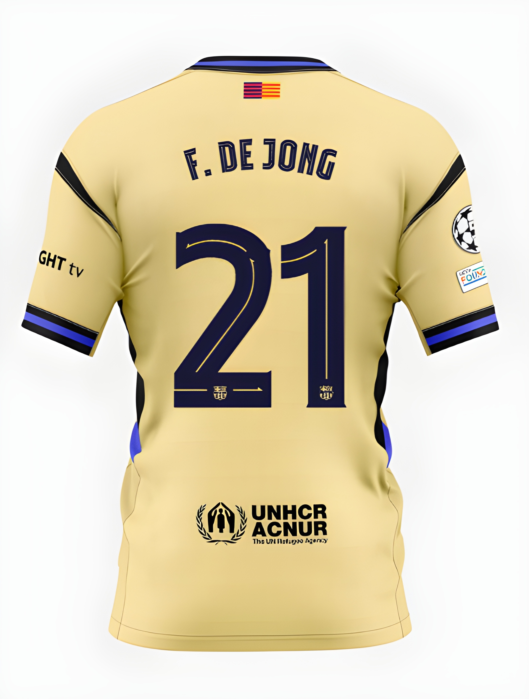 Женское футбольное джерси FC Barcelona 25/26 UCL or La Liga away jersey F. DE JONG Player's Edition