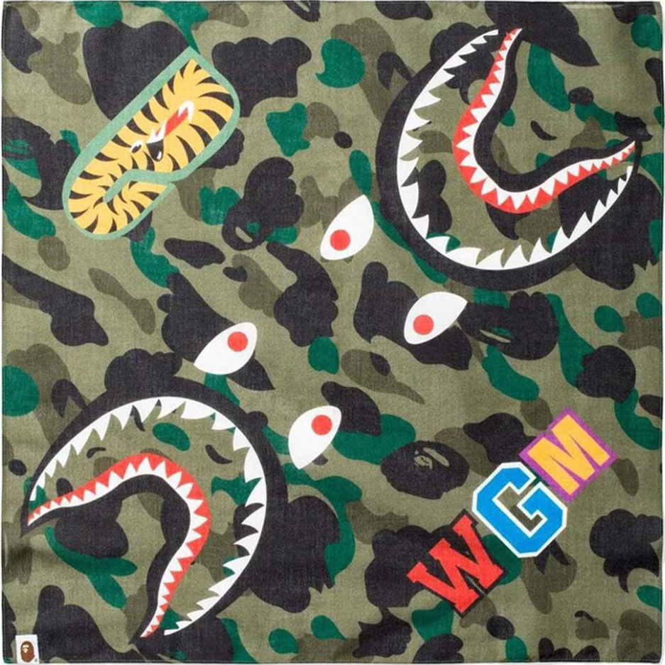 Бандана BAPE Shark Bandana Green