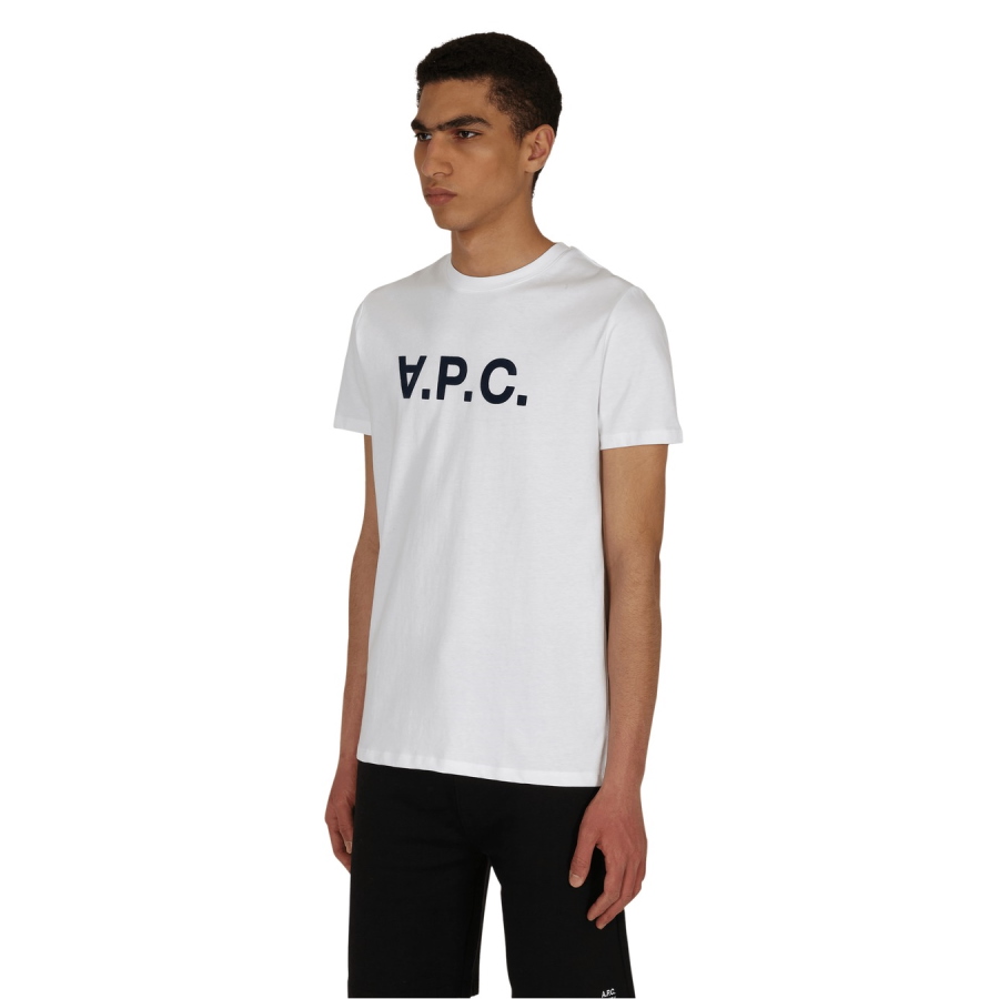 Футболка A.P.C. White VPC T-shirt Dark Navy Blue