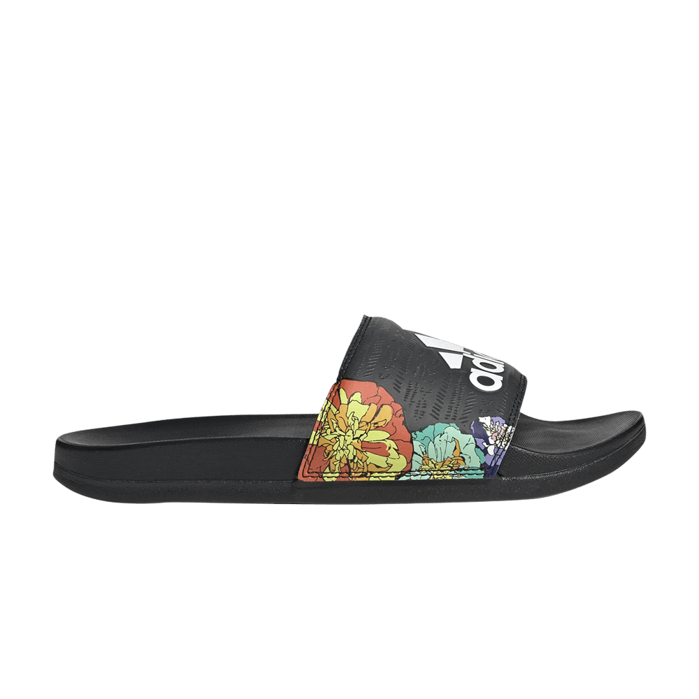 Adidas Wmns Adilette Comfort Slide 'Black Floral'