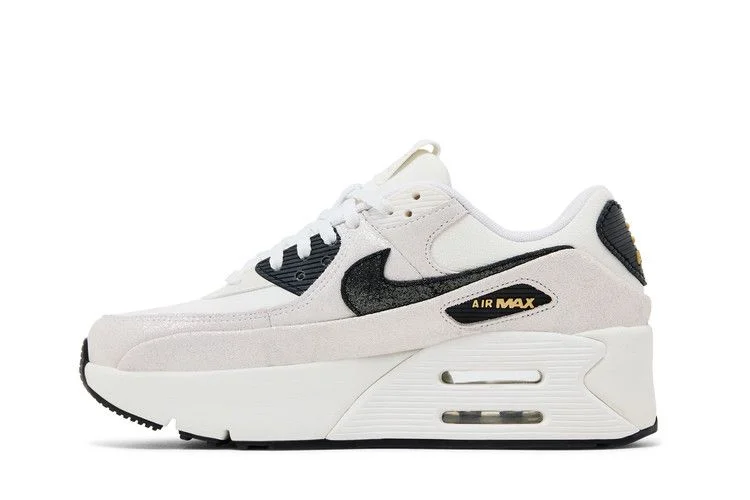 Кроссовки Nike Wmns Air Max 90 LV8 'White Metallic Gold Black'